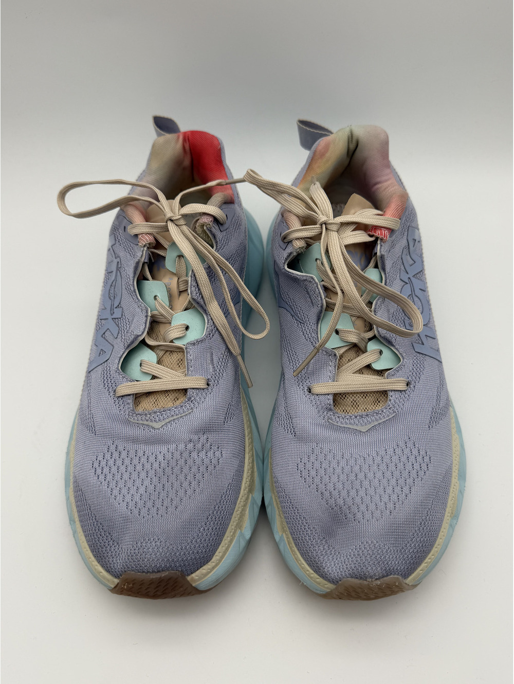 Hoka Running Shoes in Lavender with Blue Sole, Men's Size 10, Women's Size 11